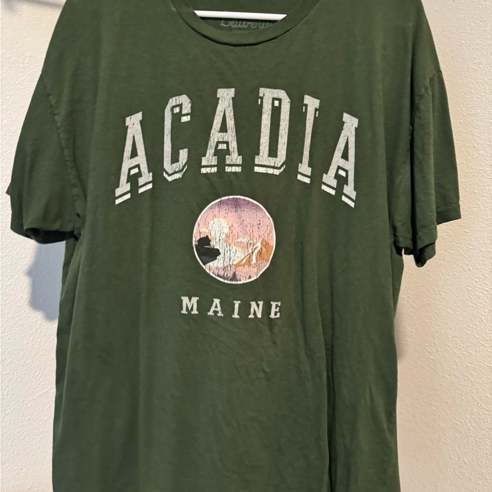 Acadia Maine Graphic Tee in Green